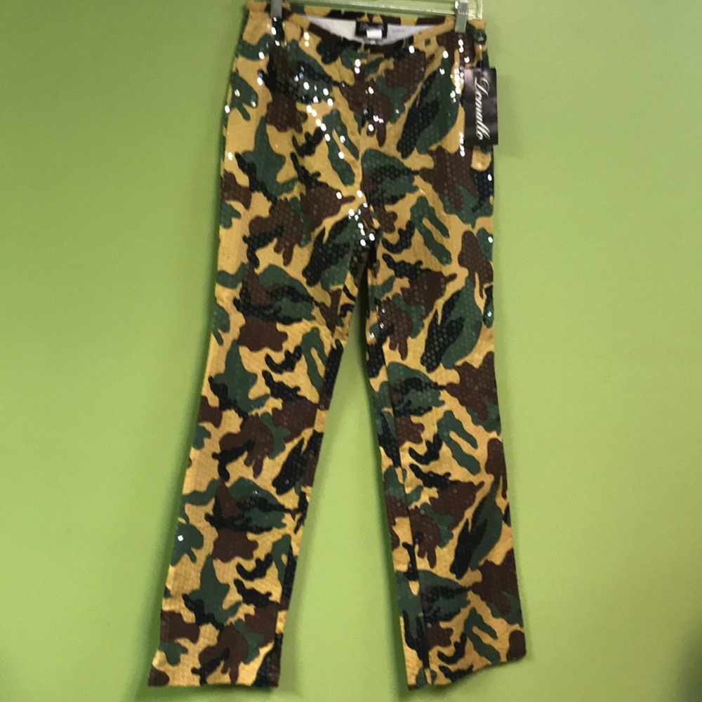 Camouflage sequined pants